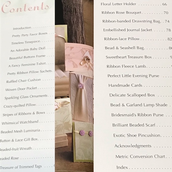 SALE | Ribbons, Buttons & Beads: Projects for Romantic Home Craft Book - Picture 3 of 9